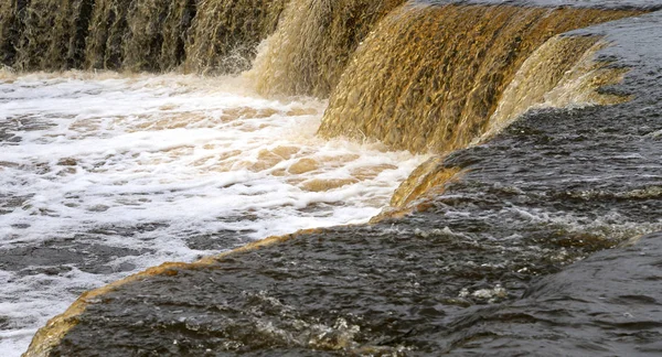 Pequena Cachoeira Rio Tosna Região Leningrado Rússia — Fotografia de Stock
