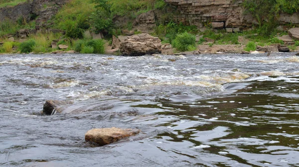 Utsikt Över Floden Tosna Moln Sommar Dag Leningrad Region Ryssland — Stockfoto