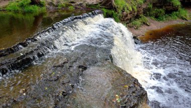 Leningrad Region, Rusya Sablinka nehrinde küçük şelale.