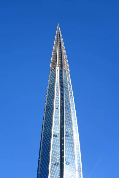 Skyscraper Lakhta Center Blue Sky Background Petersburg Russia — Stock Photo, Image