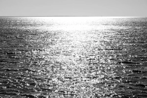 Фінська Затока Балтійського Моря Сонячний День Чорно Біла — стокове фото