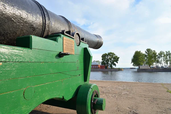 Oud Kanon Close Kronstadt Sint Petersburg Rusland — Stockfoto