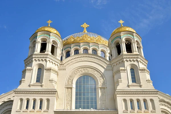 Kronstadt 俄罗斯 Wonderworker 的圣尼古拉斯海军大教堂 — 图库照片