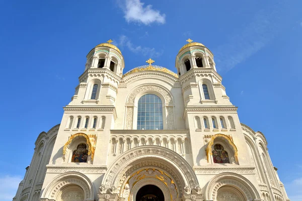 Cathédrale Navale Saint Nicolas Merveilleux Cronstadt Russie — Photo