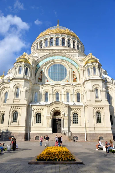 Petersburg Rusia Agosto 2018 Catedral Naval San Nicolás Maravilloso Kronstadt — Foto de Stock