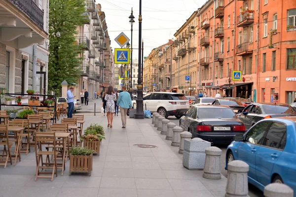 Petersburg Russia Agosto 2018 Rubinstein San Pietroburgo Sera Strada Divenne — Foto Stock