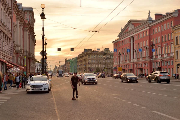 Petersburg Rusia Agosto 2018 Vista Nevsky Prospect Calle Principal San —  Fotos de Stock