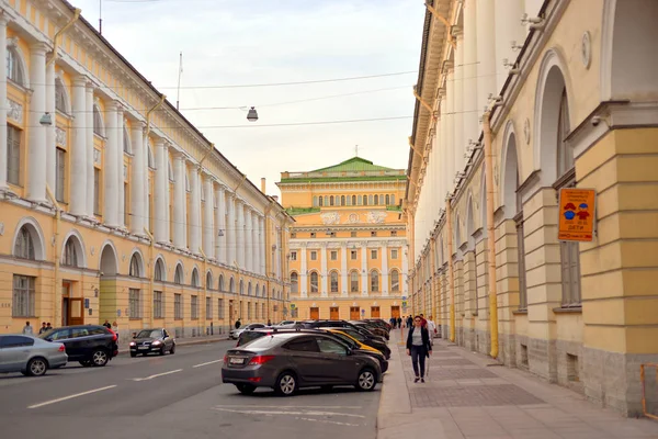 Petrohrad Rusko Srpna 2018 Architekt Rossi Street Centru Petrohradu Letní — Stock fotografie