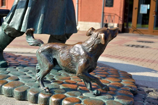 Санкт Петербург Росія Серпня 2018 Статуя Собака Всесвіті Води Музейний — стокове фото