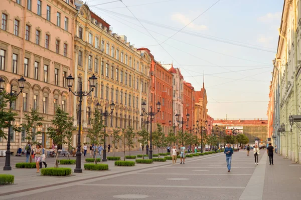 Petersburg Rusland Augustus 2018 Malaya Konyushennaya Street Het Centrale District — Stockfoto