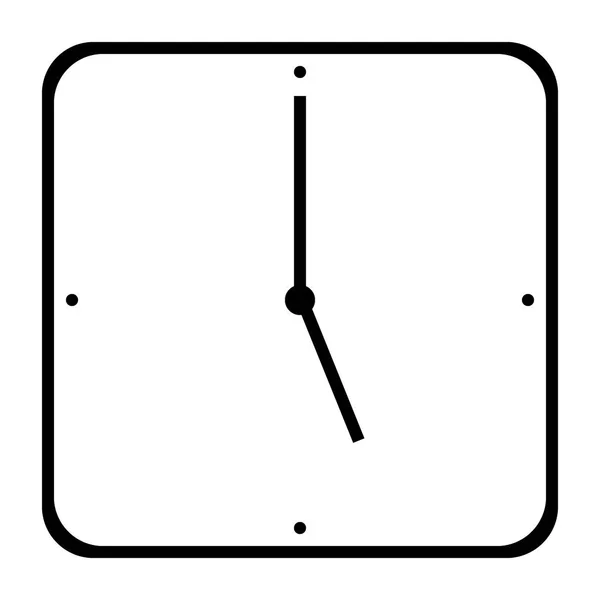 Clock icon on white. — Stock Vector