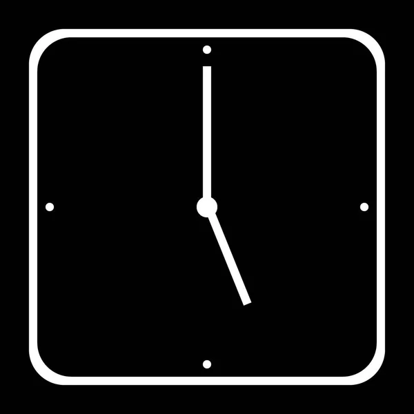 Icono del reloj en blanco . — Vector de stock