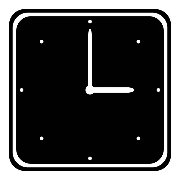 Clock Icon White Background Vector Illustration — Stock Vector