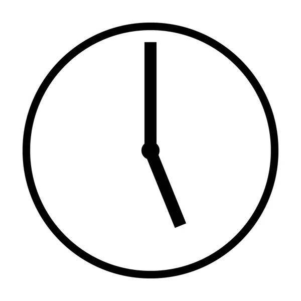 Das Icon Uhr Auf Weißem Hintergrund Vektorillustration — Stockvektor
