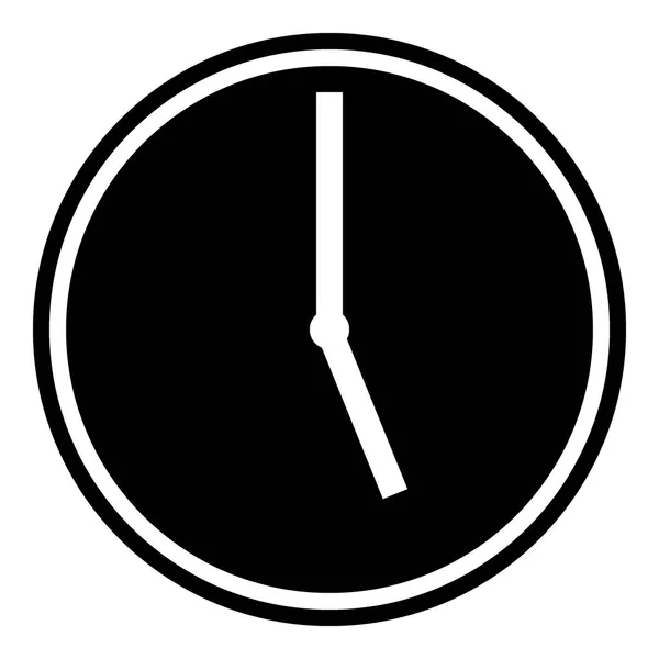 Ícone Relógio Fundo Branco Ilustração Vetorial — Vetor de Stock