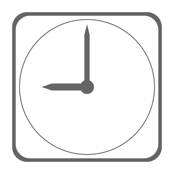 Ícone Relógio Fundo Branco Ilustração Vetorial — Vetor de Stock