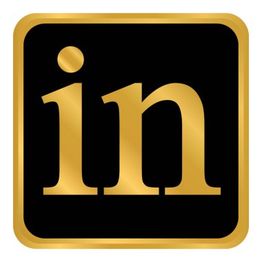 LinkedIn simgesi beyaz arka plan üzerinde. Sosyal medya simge. Vektör çizim.