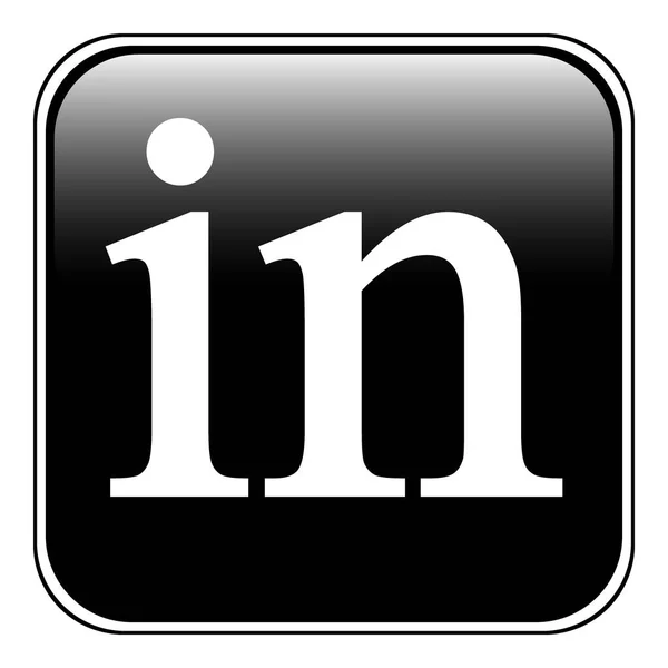 Icona Linkedin Sfondo Bianco Simbolo Dei Social Media Illustrazione Vettoriale — Vettoriale Stock