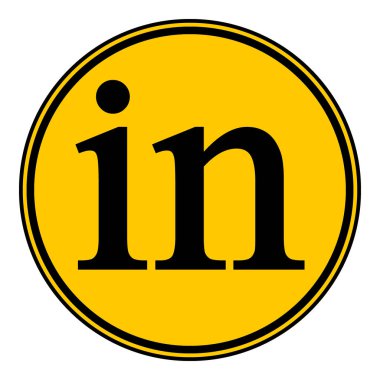 LinkedIn simgesi beyaz arka plan üzerinde. Sosyal medya simge. Vektör çizim.