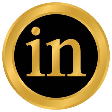 LinkedIn simgesi beyaz arka plan üzerinde. Sosyal medya simge. Vektör çizim.