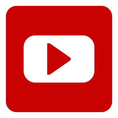 Düğmeyi beyaz arkaplanda oynat. Vektör illüstrasyonu.