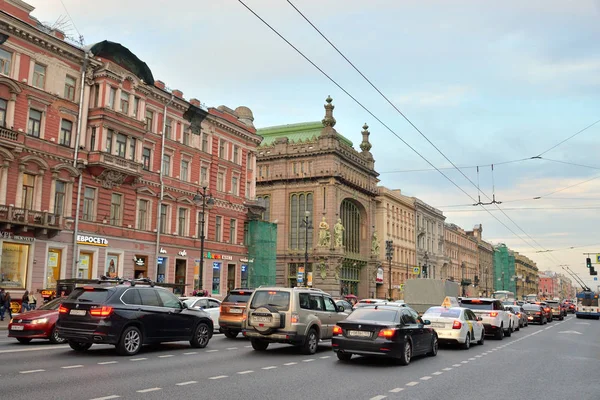 Petersburg Federacja Rosyjska Września 2018 Widok Ulicy Newski Prospekt Głównej — Zdjęcie stockowe