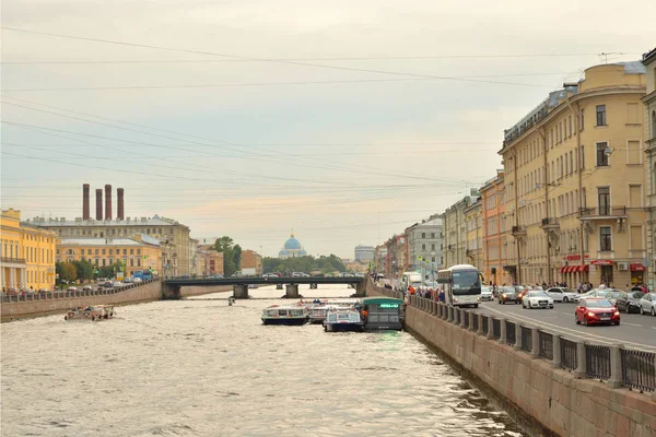 Petersburg Federacja Rosyjska Września 2018 Fontanka Jest Rzeka Petersburgu Kanał — Zdjęcie stockowe