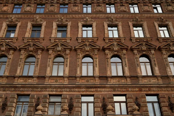 Petersburg Rusia Septiembre 2018 Fachada Fragmentos Del Antiguo Edificio Centro —  Fotos de Stock