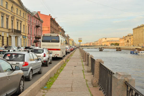 Αγία Πετρούπολη Ρωσία Σεπτεμβρίου 2018 Ανάχωμα Του Ποταμού Fontanka Στην — Φωτογραφία Αρχείου