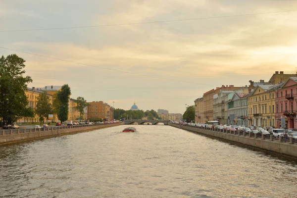 Petersburg Federacja Rosyjska Września 2018 Fontanka Jest Rzeka Petersburgu Kanał — Zdjęcie stockowe