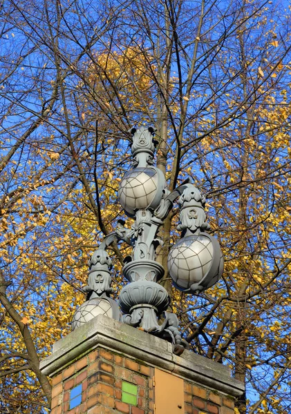 Lanterna Entrada Jardim Mikhailovsky São Petersburgo Rússia — Fotografia de Stock