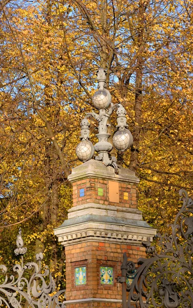 Linterna Entrada Del Jardín Mikhailovsky San Petersburgo Rusia — Foto de Stock