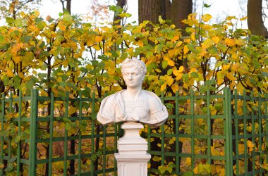 Titus Flavius Vespasianus yaz bahçesinde, St.Petersburg, Rusya Federasyonu heykeli. Roma İmparatoru.