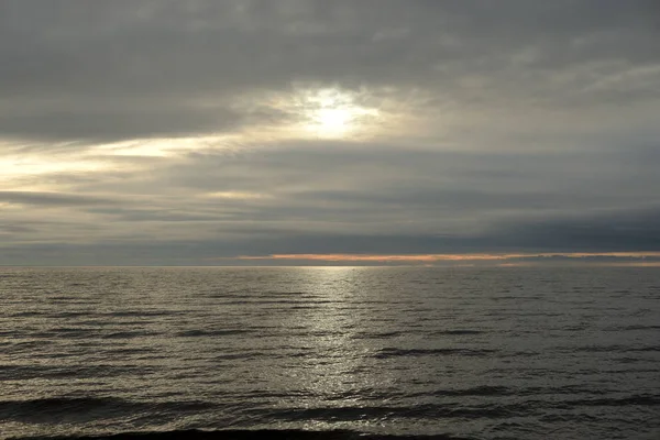 Σύννεφο Ηλιοβασίλεμα Πάνω Από Τον Κόλπο Της Φινλανδίας Της Βαλτικής — Φωτογραφία Αρχείου