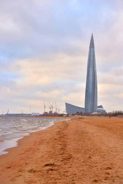 Petersburg Rússia Novembro 2018 Arranha Céu Centro Lakhta Costa Golfo — Fotografia de Stock