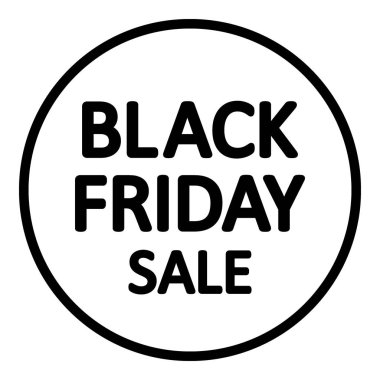 Siyah Cuma beyaz arka plan üzerinde oturum açın. Vektör çizim.