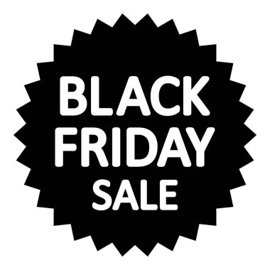 Siyah Cuma beyaz arka plan üzerinde oturum açın. Vektör çizim.