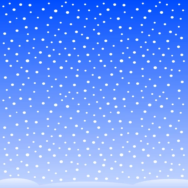 Paisaje Invernal Con Nieve Cayendo Ilustración Vectorial — Archivo Imágenes Vectoriales