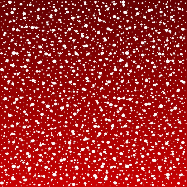 Tło Zima Śnieg Spadnie Czerwono Ilustracja Wektorowa — Wektor stockowy