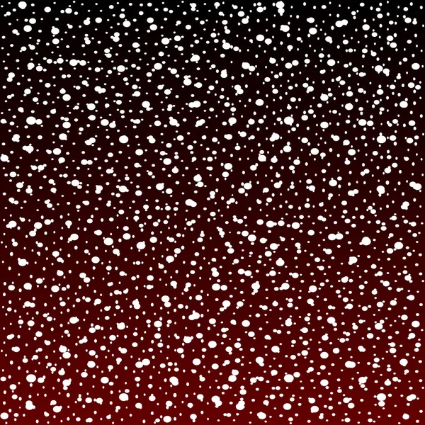 Winter Hintergrund Schneefall Auf Dunkelrot Vektorillustration — Stockvektor