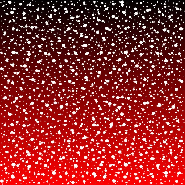 Winter Background Snow Fall Dark Red Vector Illustration — Stock Vector