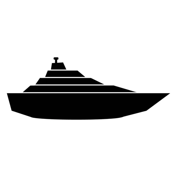 Yacht icon on white. — Stock Vector