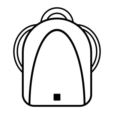 Beyaz arka plan üstünde sırt çantası kutsal kişilerin resmi. Vektör çizim.