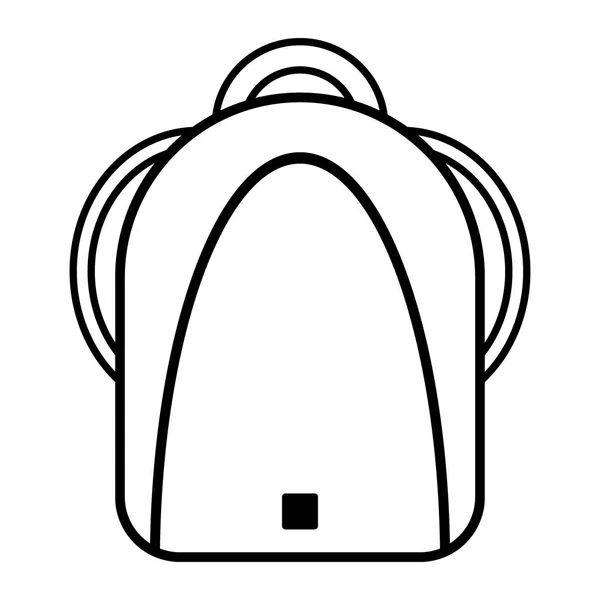 Ícone Mochila Fundo Branco Ilustração Vetorial —  Vetores de Stock