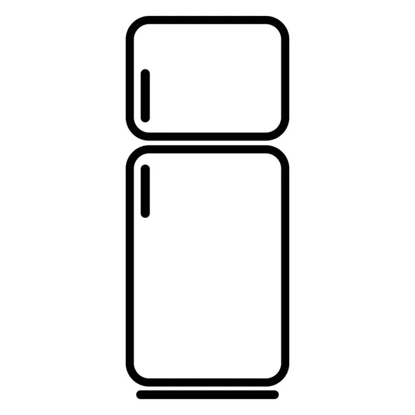 Піктограма Холодильника Білому Тлі Кухонне Обладнання Векторні Ілюстрації — стоковий вектор