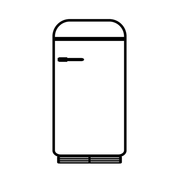 Refrigerator Icon White Background Kitchen Equipment Vector Illustration — Stock Vector
