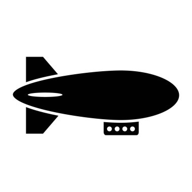 Beyaz arka plan üzerinde zeplin simgesi. Vektör çizim.