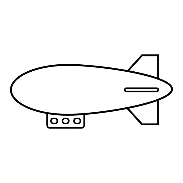 Airship Icon White Background Vector Illustration — Stock Vector