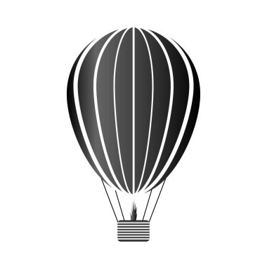 Aerostat simgesi beyaz arka plan üzerinde. Vektör çizim.