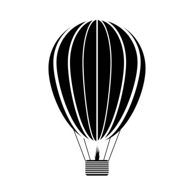 Aerostat simgesi beyaz arka plan üzerinde. Vektör çizim.